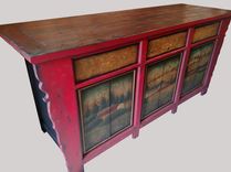 Chinese Inspired Sideboard Buffet Cabinet Dining Room Storage 1 small