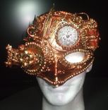 Steampunk Time Pirate Leather Mask 1 small