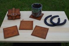 Personalized Coasters, Set Of 4 With Storage Case 1 small