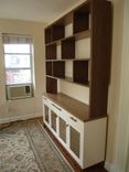 Walnut And White Lacquer, Bookshelf, And Cabinet 1 small