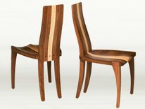 Modern Dining Chairs Handmade In Choice Of Wood, Available As Single Or Set Of Chairs "Gazelle" 5 small