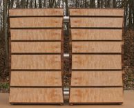 Modern Dresser Bedroom, Chest Of Drawers, Quilted Maple And Walnut Wood 5 small