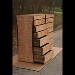 Modern Dresser Bedroom, Chest Of Drawers, Quilted Maple And Walnut Wood 3 small