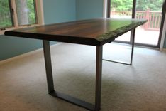 Live Edge Butcher Block On Steel Legs 2 small