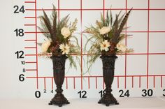 Silk Flower Arrangement, Fireplace Mantel Decor, Dining Table Centerpieces 2 small