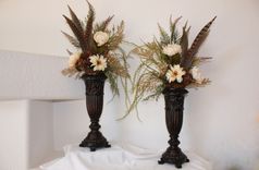 Silk Flower Arrangement, Fireplace Mantel Decor, Dining Table Centerpieces 4 small