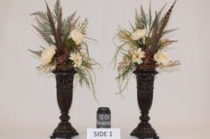Silk Flower Arrangement, Fireplace Mantel Decor, Dining Table Centerpieces 5 small