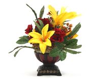 Silk Flower Arrangement, Bathroom Vanity Decor, Coffee Table Centerpiece, Shelf Accent, Home Decor 1 small