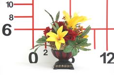 Silk Flower Arrangement, Bathroom Vanity Decor, Coffee Table Centerpiece, Shelf Accent, Home Decor 2 small