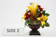 Silk Flower Arrangement, Bathroom Vanity Decor, Coffee Table Centerpiece, Shelf Accent, Home Decor 4 small