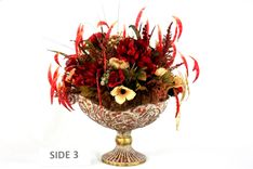 Dining Table Centerpiece, Silk Flower Arrangement Home Decor, Dining Room Decor 5 small