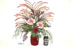 Tropical Decor Flower Arrangement, Dining Room Decor, Unique Home Decor, Table Centerpiece 3 small