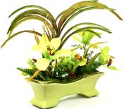 Dining Table Centerpiece Silk Floral Arrangement, Tropical Coffee Table Decor, Island Tropics 1 small