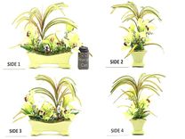 Dining Table Centerpiece Silk Floral Arrangement, Tropical Coffee Table Decor, Island Tropics 3 small