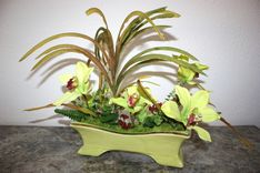 Dining Table Centerpiece Silk Floral Arrangement, Tropical Coffee Table Decor, Island Tropics 4 small