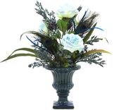 Silk Flower Arrangement | Home Office Decor, Dining Room Decor Table Centerpiece 1 small
