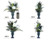 Silk Flower Arrangement | Home Office Decor, Dining Room Decor Table Centerpiece 3 small
