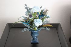 Silk Flower Arrangement | Home Office Decor, Dining Room Decor Table Centerpiece 5 small