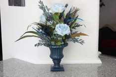 Silk Flower Arrangement | Home Office Decor, Dining Room Decor Table Centerpiece 6 small