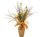 Basket Weave Silk Flower Arrangement Large Table Centerpiece, Living Room Decor, Dining Room Decor 1 small