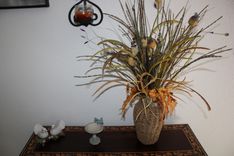 Basket Weave Silk Flower Arrangement Large Table Centerpiece, Living Room Decor, Dining Room Decor 6 small