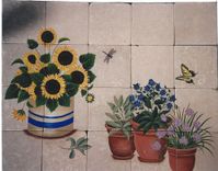 25 Pc. Stone Tile Mural 2 small