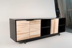 Credenza Two - Ambrosia Maple/Black Ash 2 small