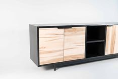 Credenza Two - Ambrosia Maple/Black Ash 5 small