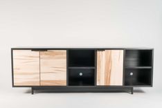 Credenza Two - Ambrosia Maple/Black Ash 4 small