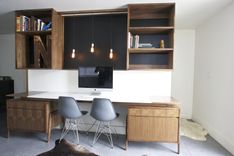 Mid Century Inspired Walnut And Marble Desk And Home Office 3 small