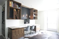 Mid Century Inspired Walnut And Marble Desk And Home Office 2 small