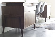 Mid Century Inspired Walnut And Marble Desk And Home Office 1 small