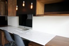 Mid Century Inspired Walnut And Marble Desk And Home Office 5 small