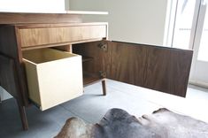 Mid Century Inspired Walnut And Marble Desk And Home Office 7 small