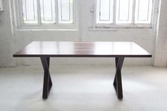 X-Base Walnut Dining Table 2 small