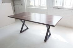 X-Base Walnut Dining Table 1 small
