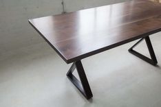 X-Base Walnut Dining Table 4 small
