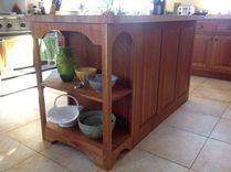 Custom Designed Cherry Island With Maple Butcher Block Top 2 small