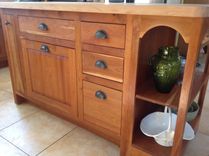 Custom Designed Cherry Island With Maple Butcher Block Top 4 small
