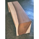 Wood Waterfall Bench + Coffee Table In Sun Tanned Poplar 1 small
