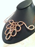 Hand Hammered Copper Wire Necklace 2 small