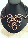 Hand Hammered Copper Wire Necklace 3 small
