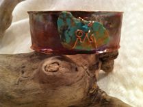 American Turquoise And Copper Bracelet 4 small