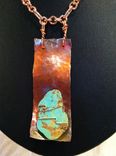 Arizona Turquoise And Hammered Copper Necklace 1 small
