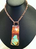 Arizona Turquoise And Hammered Copper Necklace 2 small
