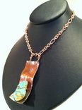 Arizona Turquoise And Hammered Copper Necklace 3 small