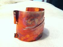 Hand Forged And Hammered Copper Cuff 2 small