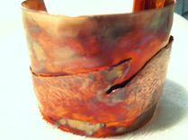 Hand Forged And Hammered Copper Cuff 4 small