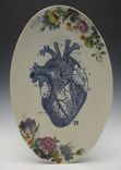 Reverse Anatomical Heart Oval Porcelain Serving Platter 1 small