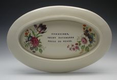 Reverse Anatomical Heart Oval Porcelain Serving Platter 2 small
